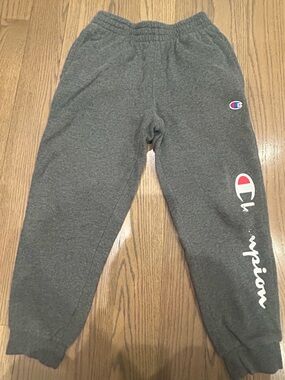 Champion Boys Grey Joggers Size S Athletic Sweatpants Casual Pants